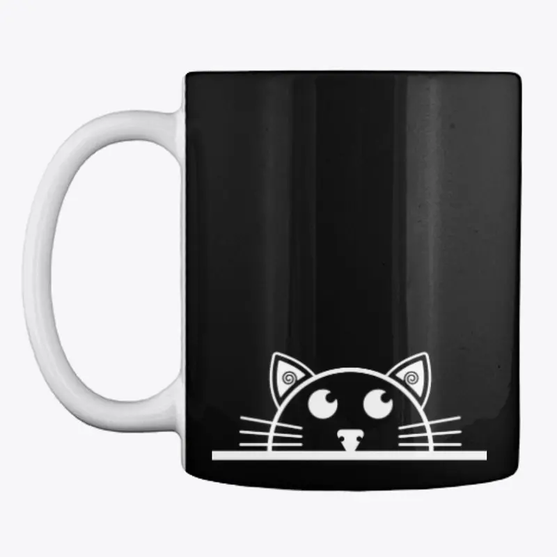 mug here comes the cat! various colors